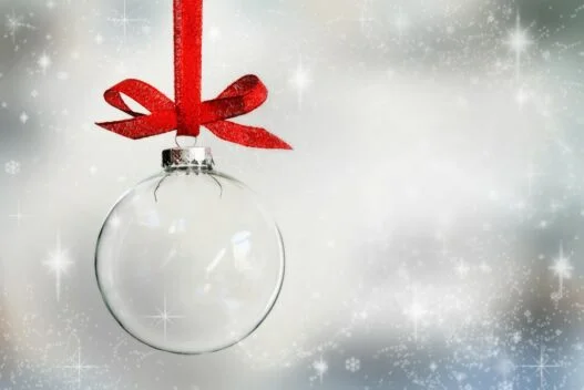 Gennemsigtig julekugler som f.eks. kan indeholde et billede